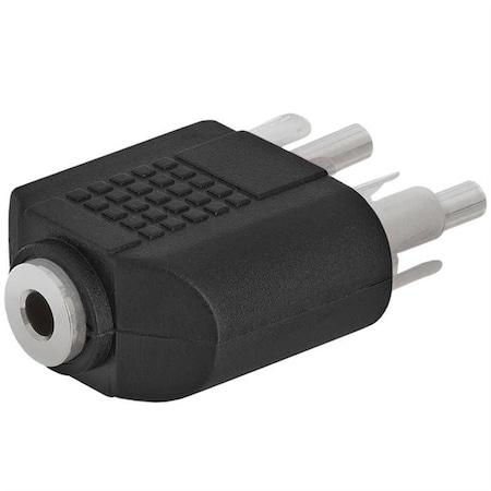 Cmple 3.5 mm Mono Jack to 2xRCA Plug Adapter - Straight 236-N